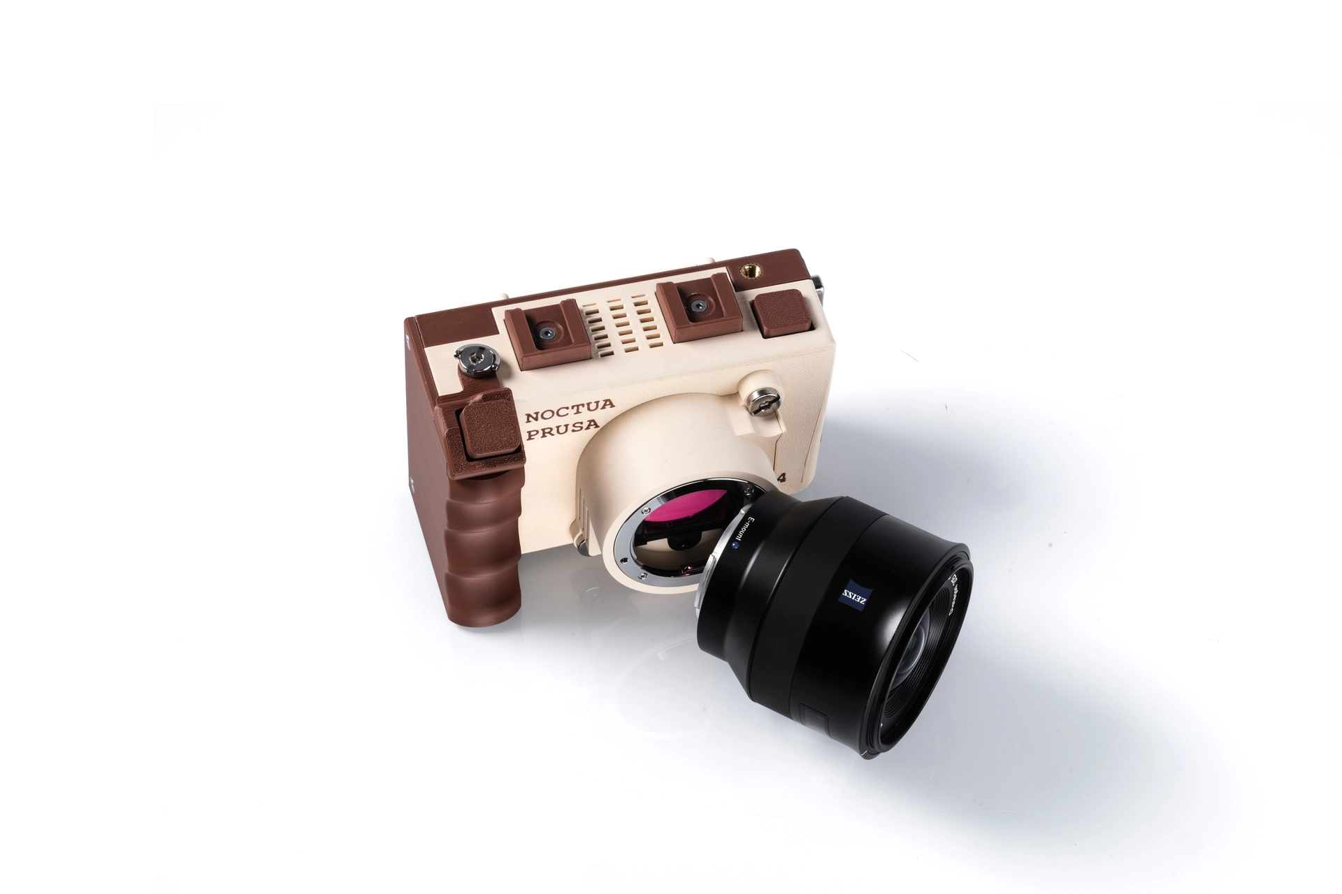 CAIM 1 chassis exploded view showing the native E-mount lens system